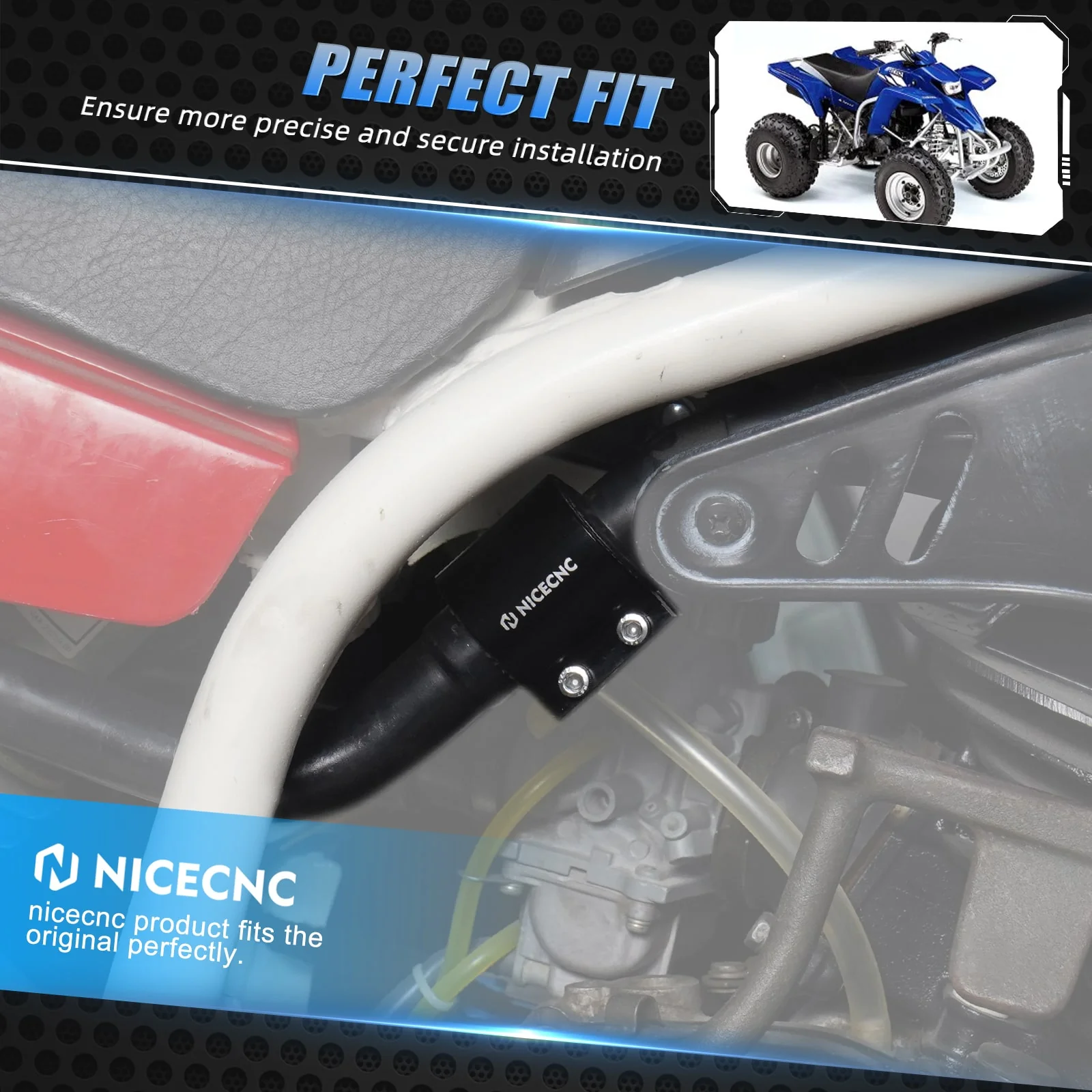 ATV Muffler Exhaust Pipe Clamp Bracket Connector For Yamaha Blaster 200 Banshee 350 - Image 2