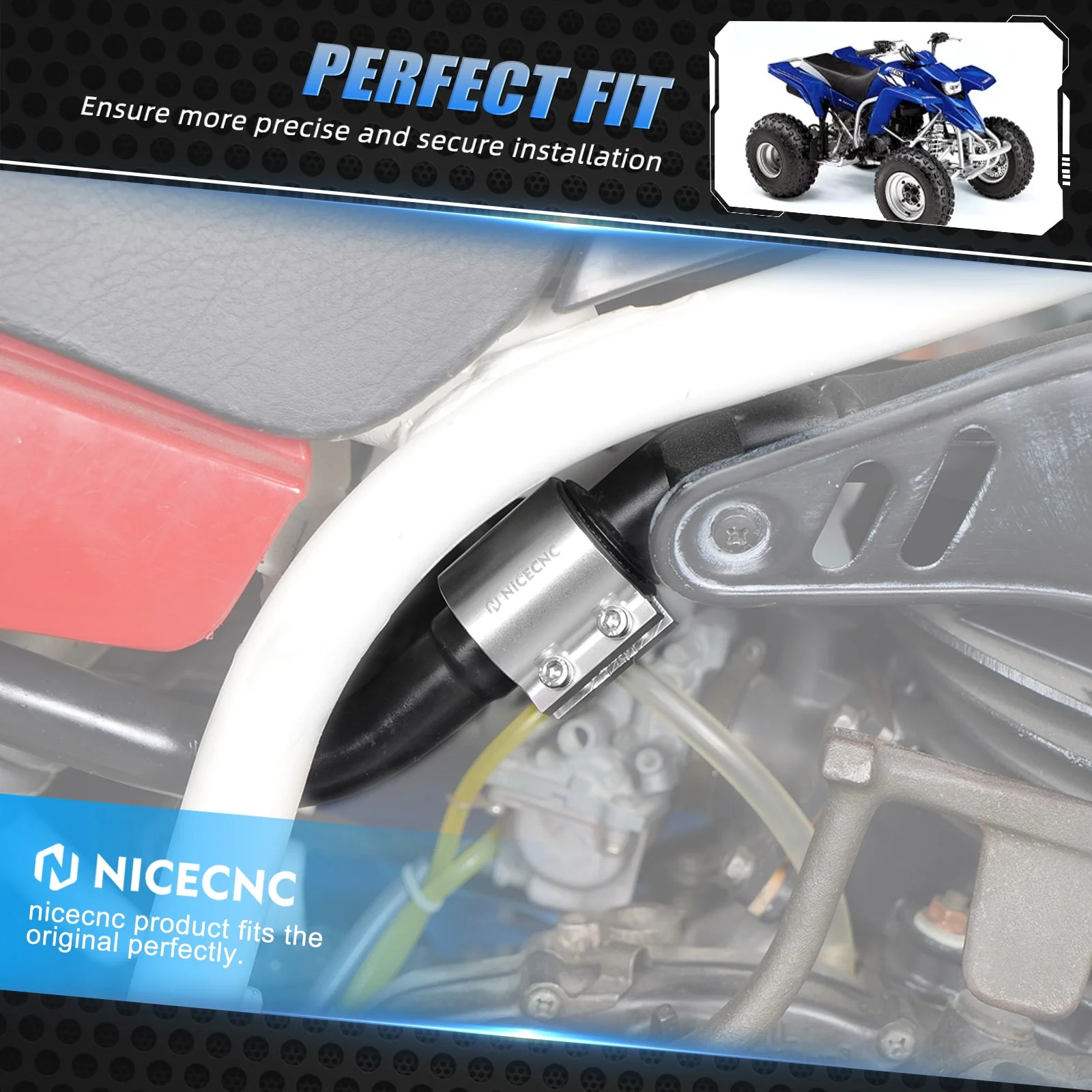 ATV Muffler Exhaust Pipe Clamp Bracket Connector For Yamaha Blaster 200 Banshee 350 - Image 3