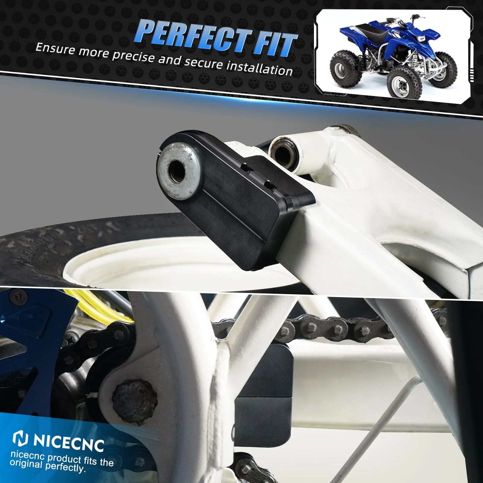 Front Chain Guide Slider Swingarm Guard For Yamaha Blaster 200 1988-2006 - Image 2