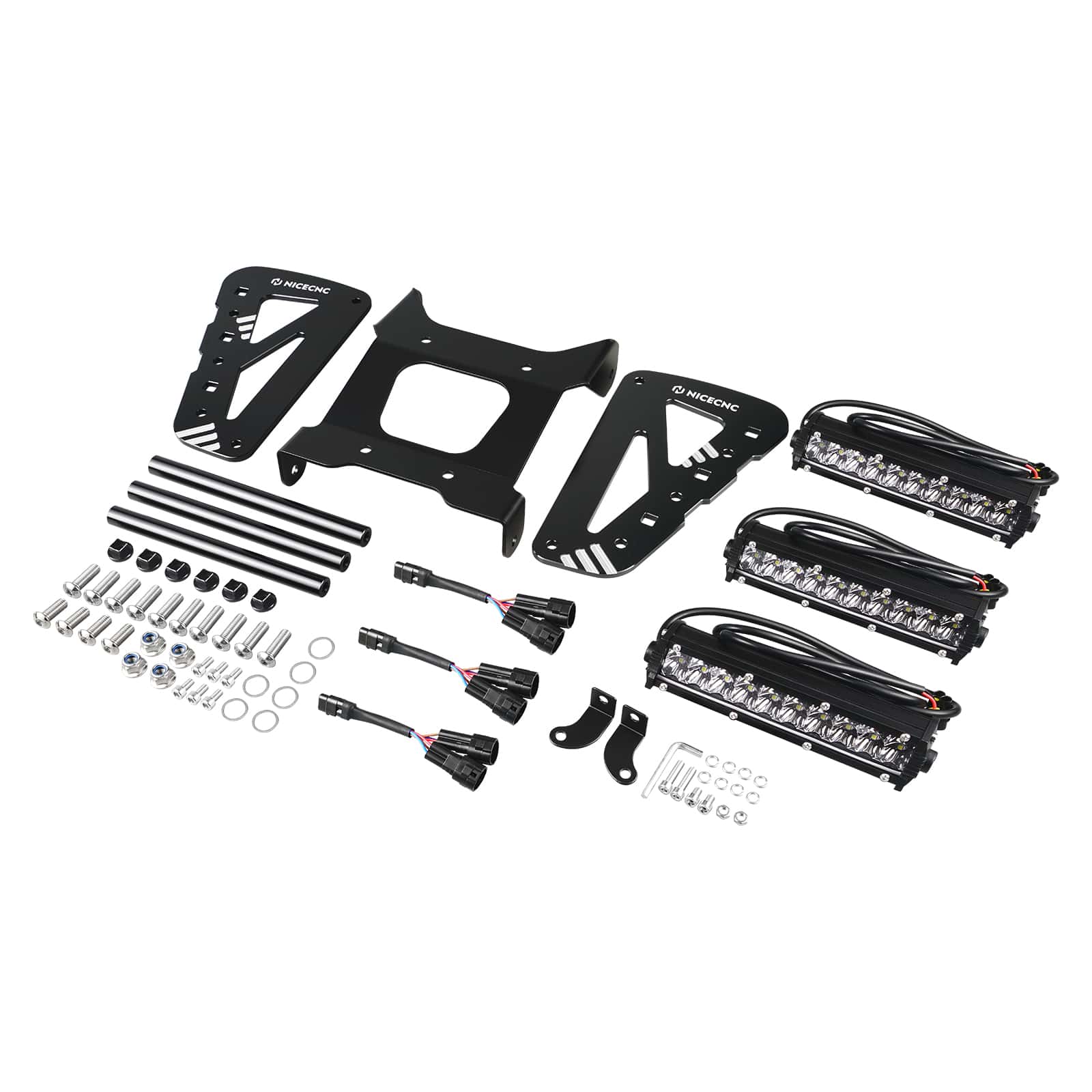 ATV Front Bumper w/LED Head Lights Bar Kit For Yamaha Raptor 700 R 2013-2026 - Image 8