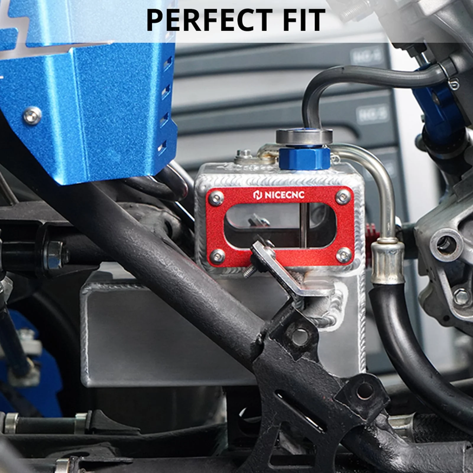 ATV Clear Oil Tank Cooler Reservoir Expansion Bottle For Yamaha Raptor 700 700R - Image 3