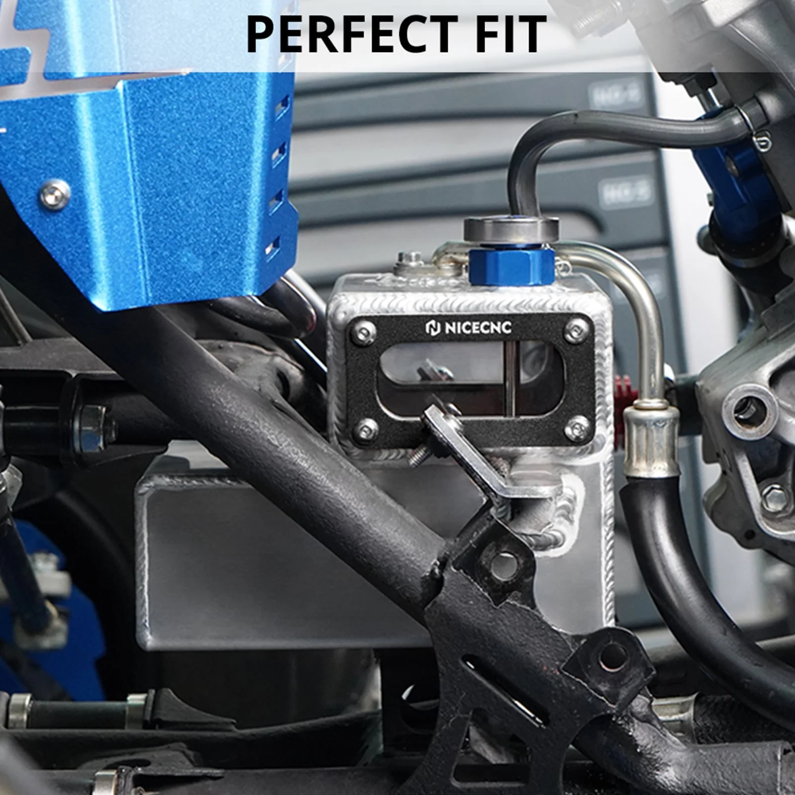 ATV Clear Oil Tank Cooler Reservoir Expansion Bottle For Yamaha Raptor 700 700R - Image 4