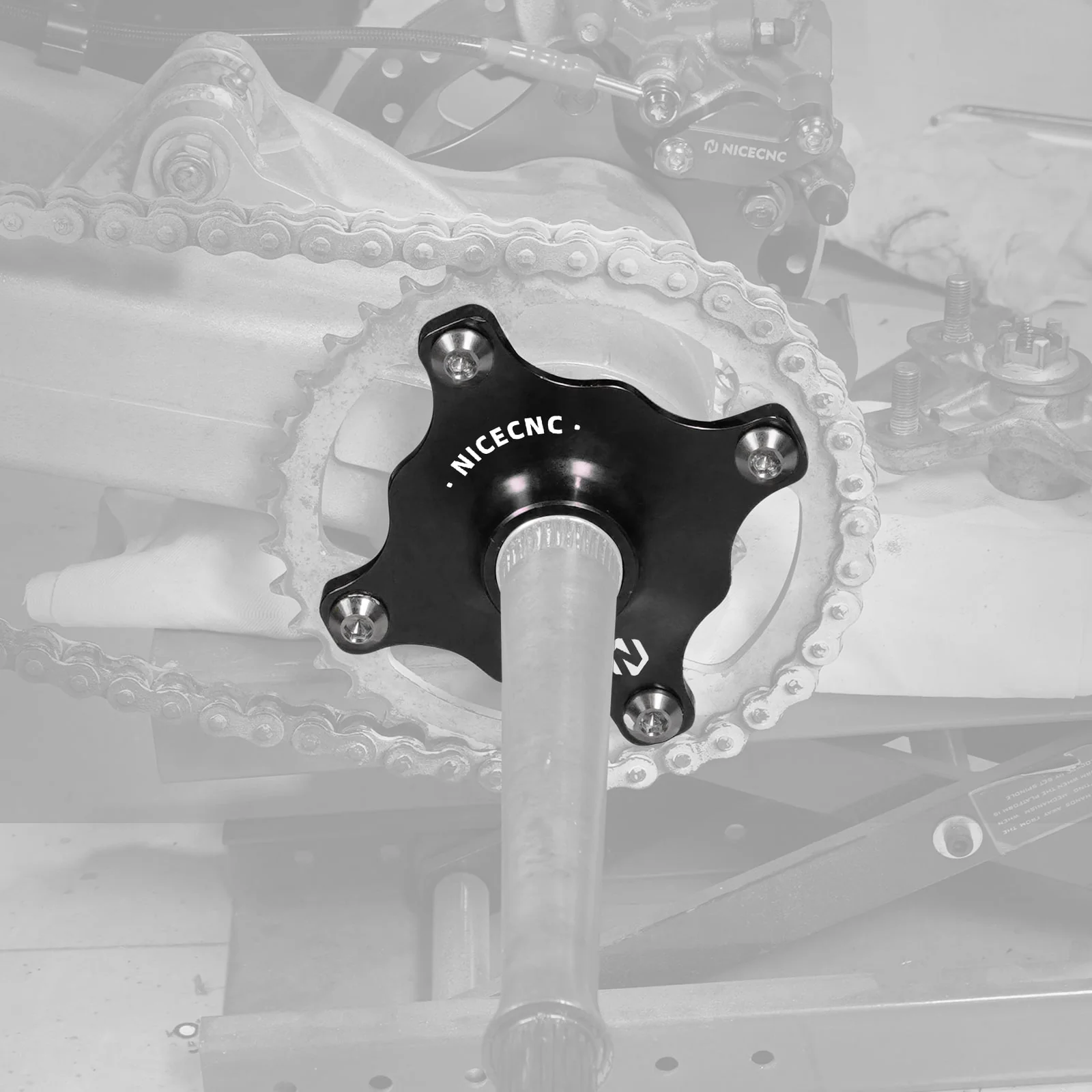 ATV Rear Wheel Axle Collar Sprocket Hub For Yamaha Raptor 700 700R - Image 3