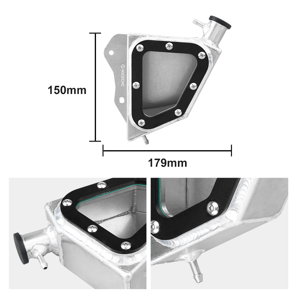 Transparent Overflow Coolant Radiator Recovery Tank For Yamaha Raptor 700 700R - Image 16