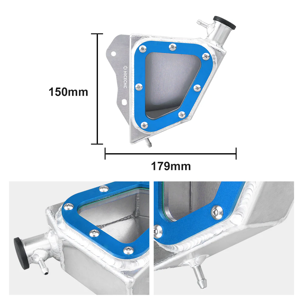 Transparent Overflow Coolant Radiator Recovery Tank For Yamaha Raptor 700 700R - Image 6