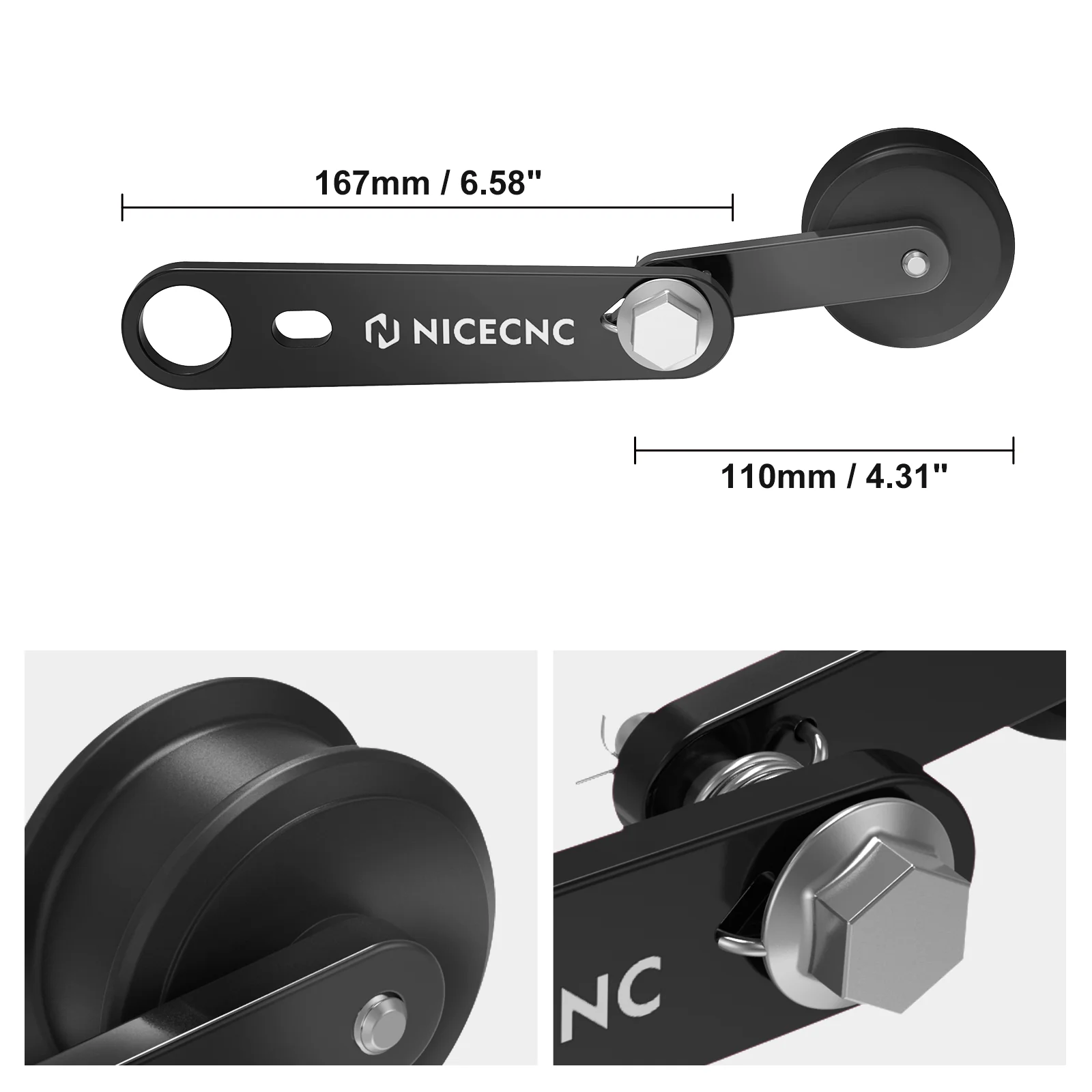 ATV Drive Chain Tensioner Roller Slider For Yamaha Raptor 700 700R 2013-2026 - Image 10