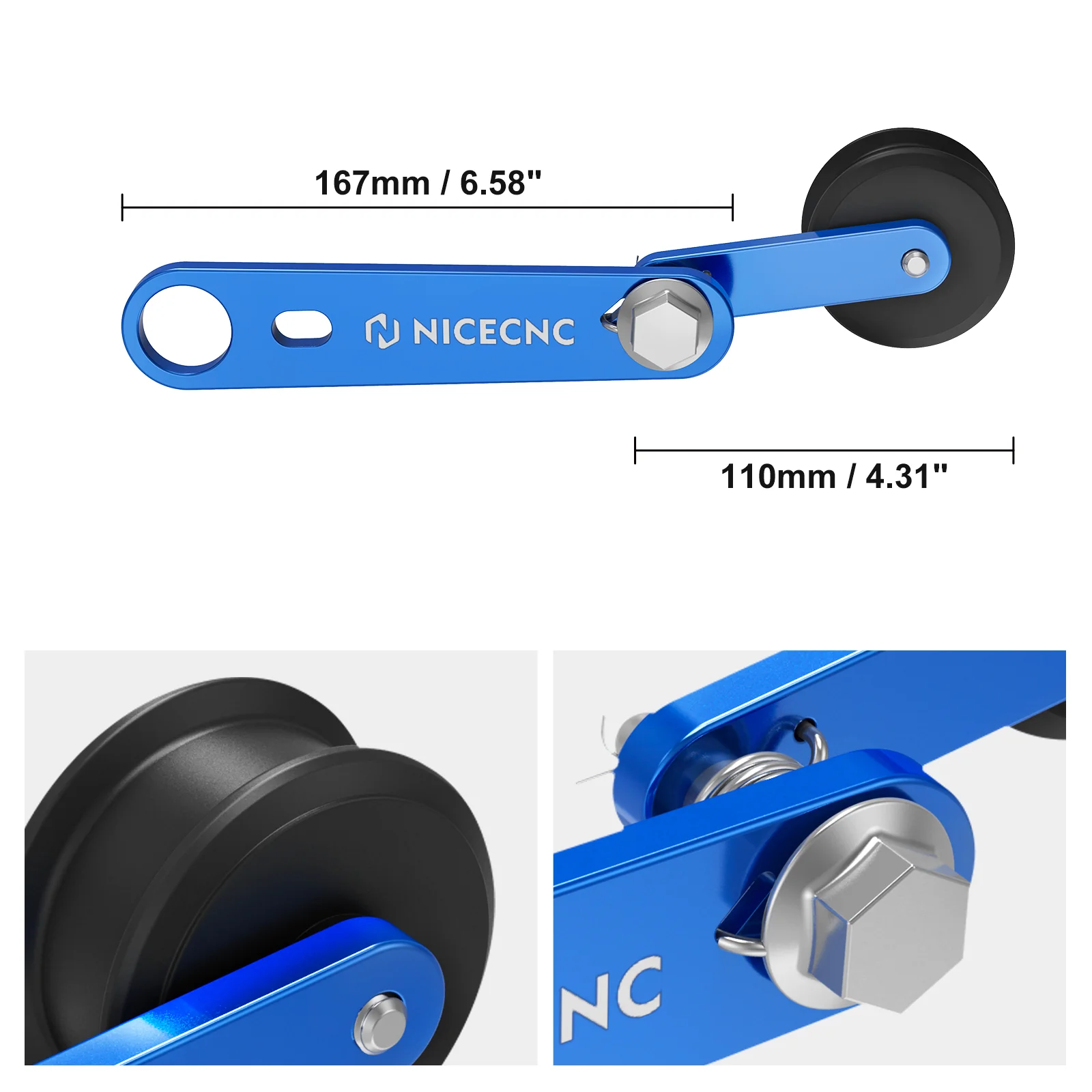 ATV Drive Chain Tensioner Roller Slider For Yamaha Raptor 700 700R 2013-2026 - Image 6