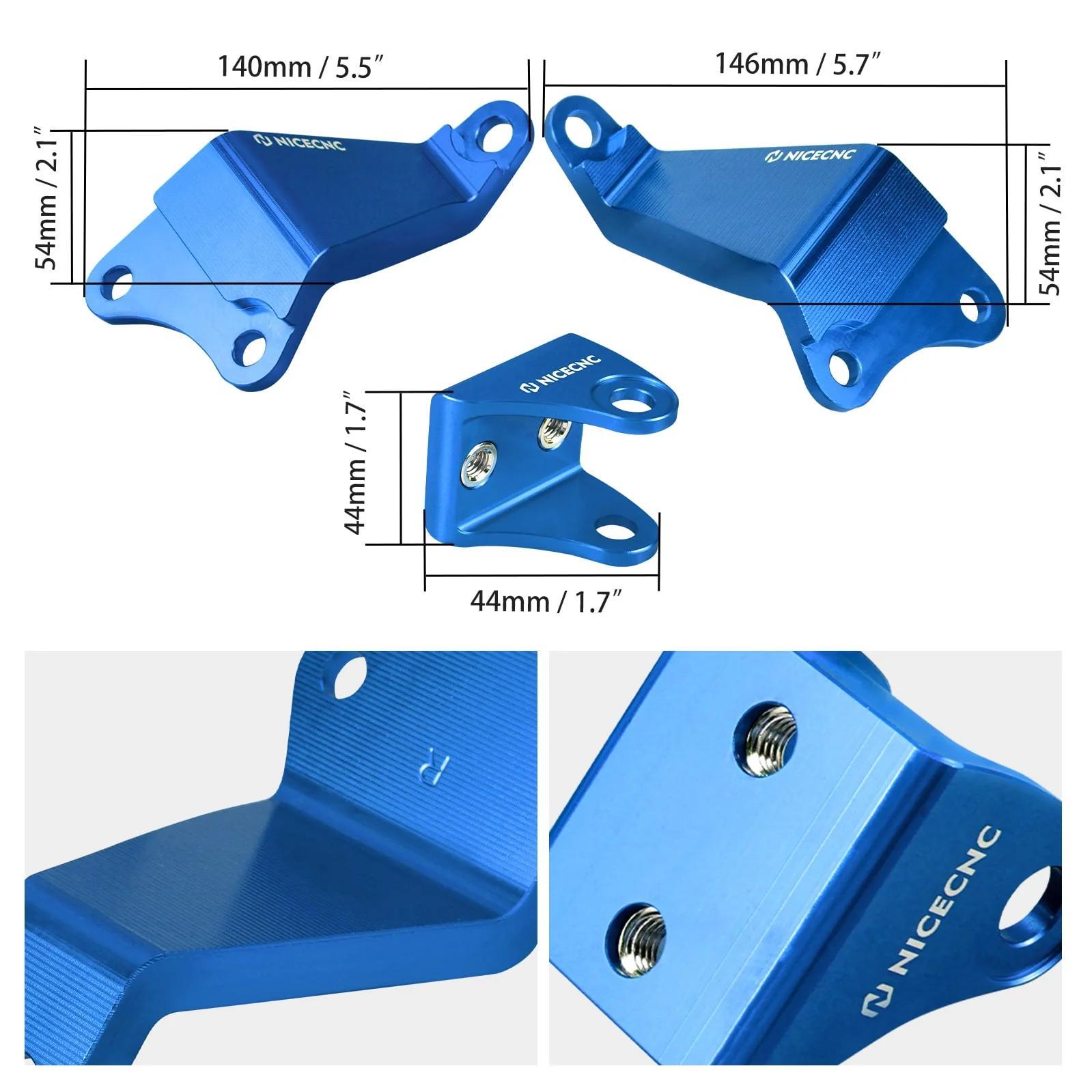 ATV Engine Stay Mounting Holder Brackets Kit For Yamaha Raptor 700 700R - Image 6