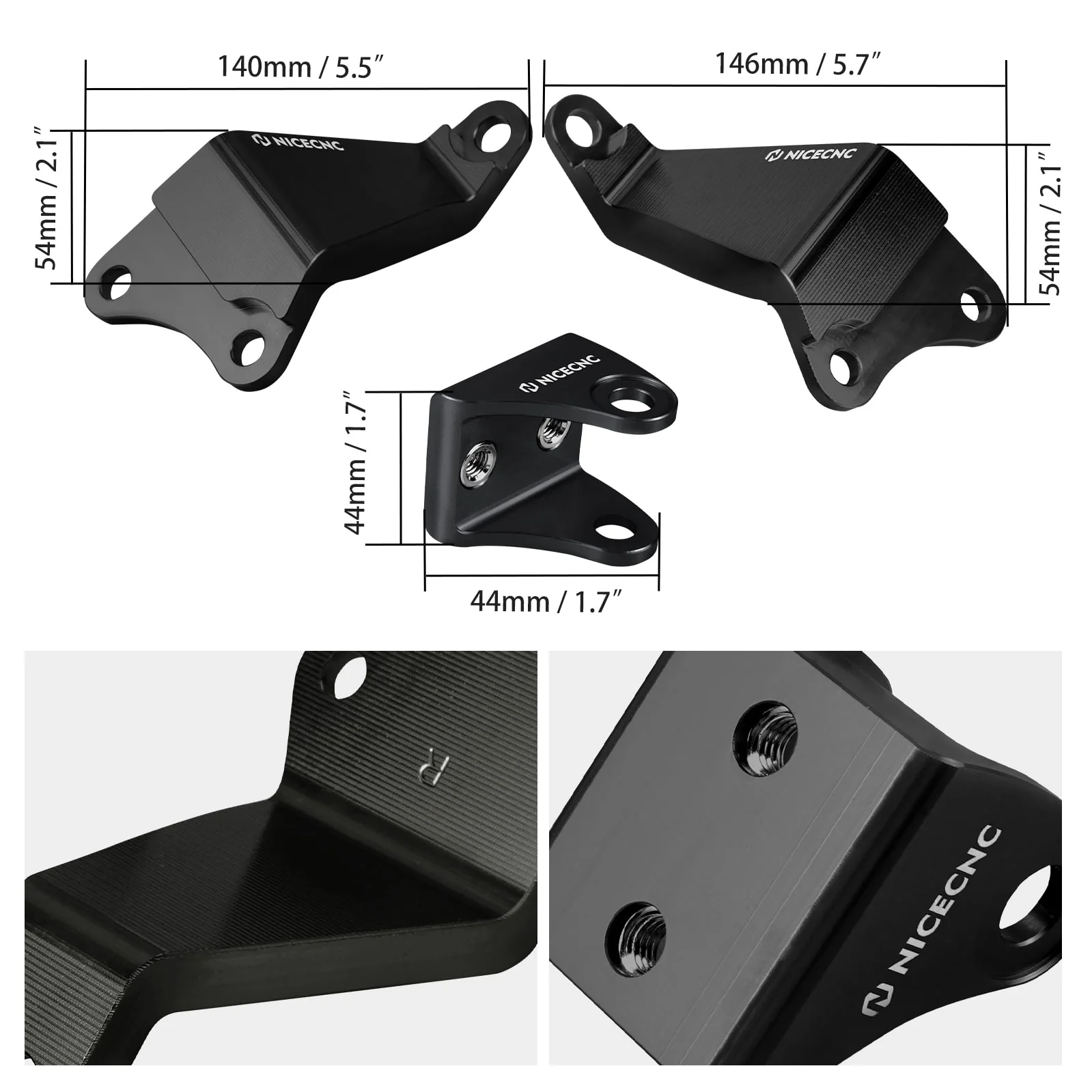 ATV Engine Stay Mounting Holder Brackets Kit For Yamaha Raptor 700 700R - Image 9
