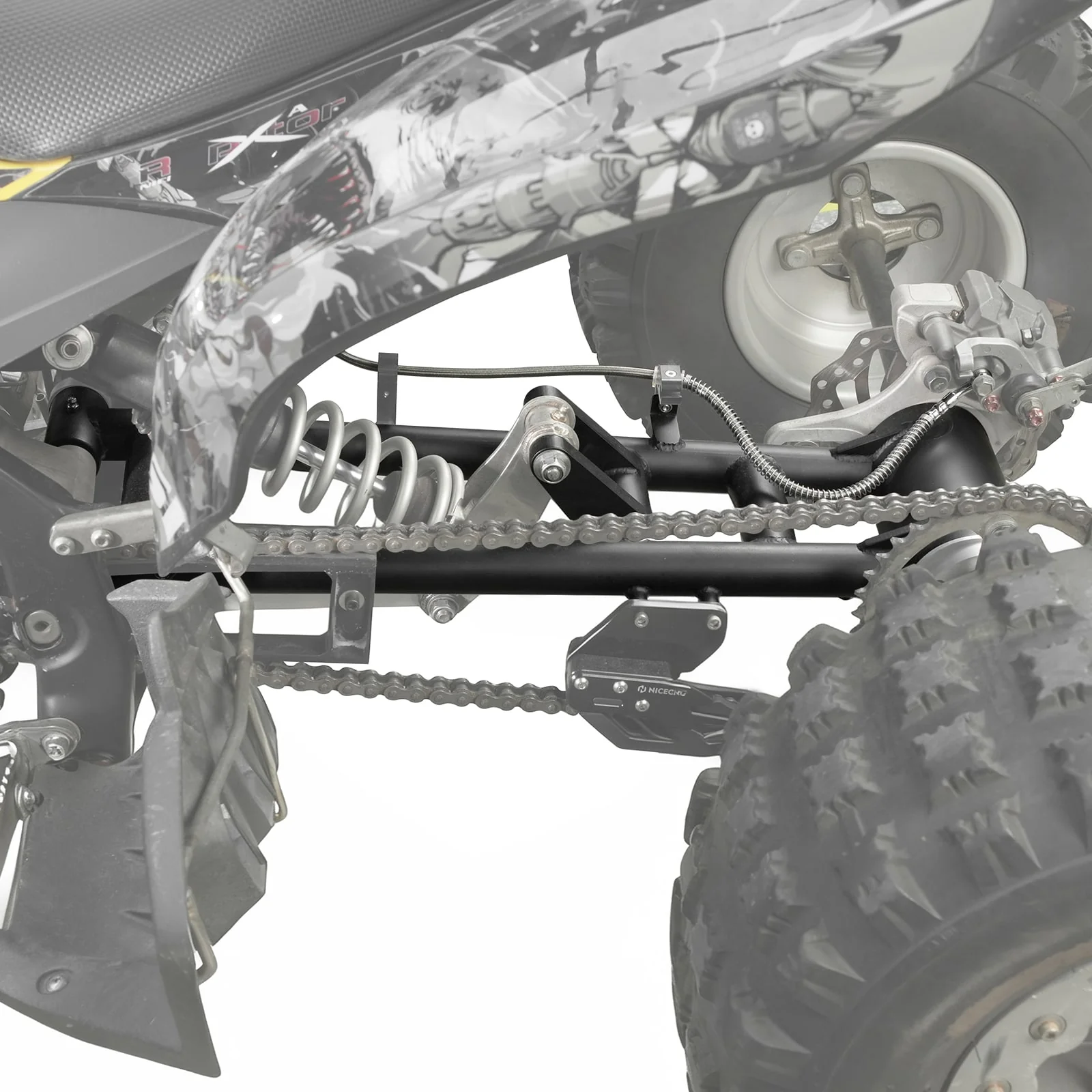 ATV Extended +6" Length Rear Swingarm For Yamaha Raptor 700 700R 2006-2026 - Image 3