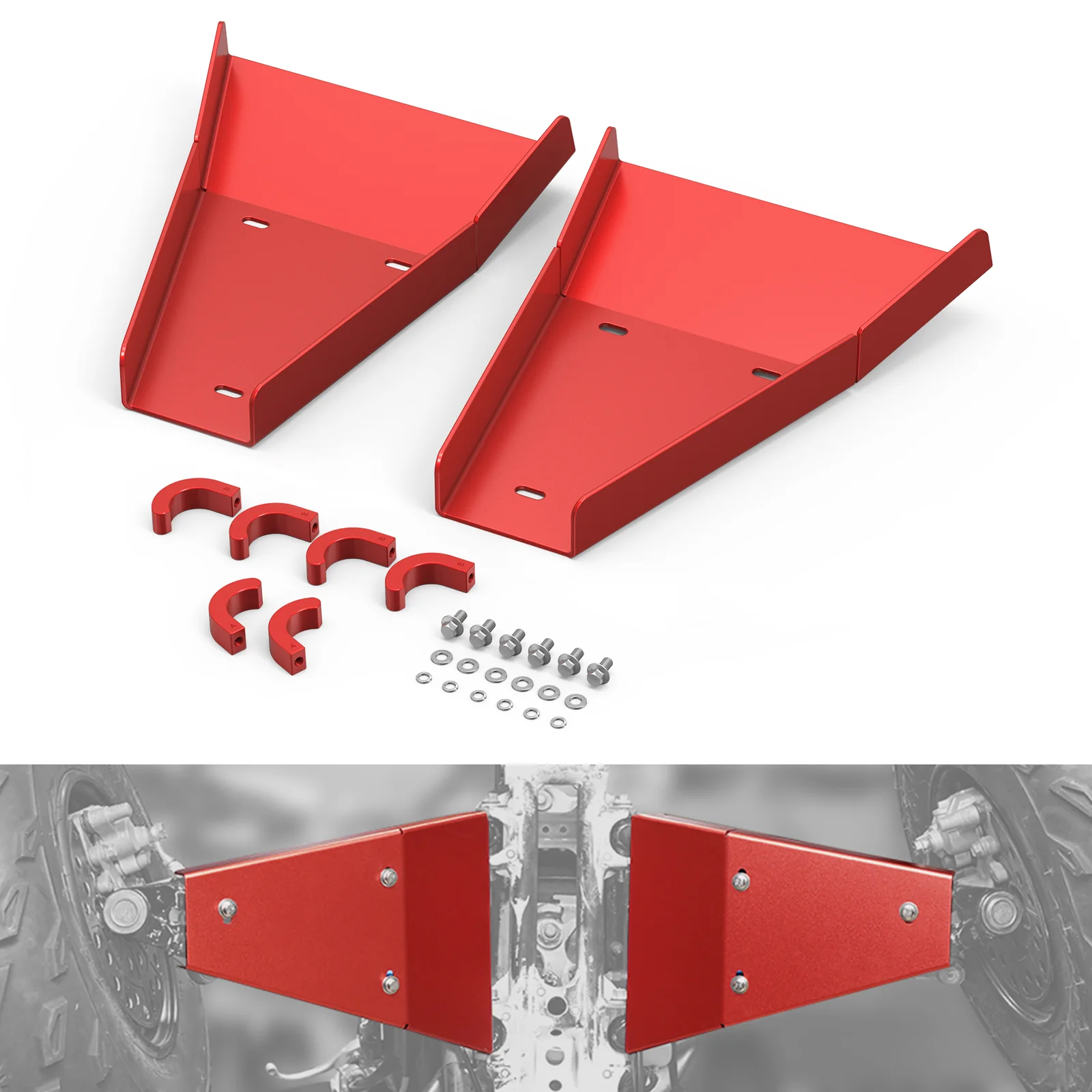 ATV Front A-Arm Guards Skid Plate Covers For Yamaha Raptor 700 700R 2006-2026 - Image 11