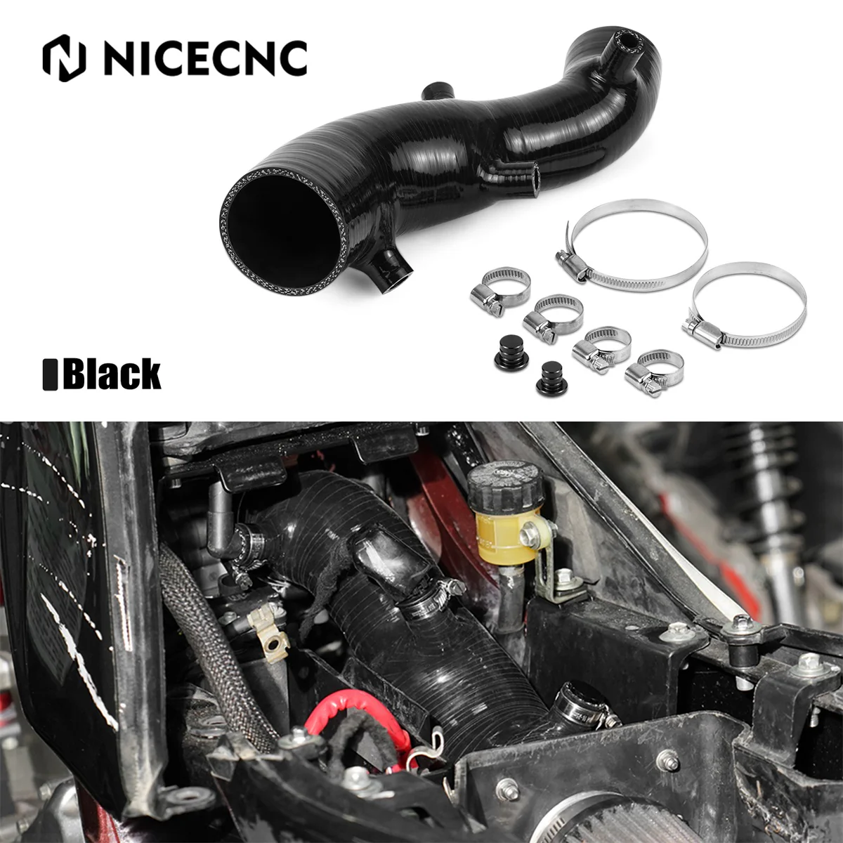 Reinforced Silicone Air Intake Hose Kit For Yamaha Raptor 700 R 2009-2026 - Image 7