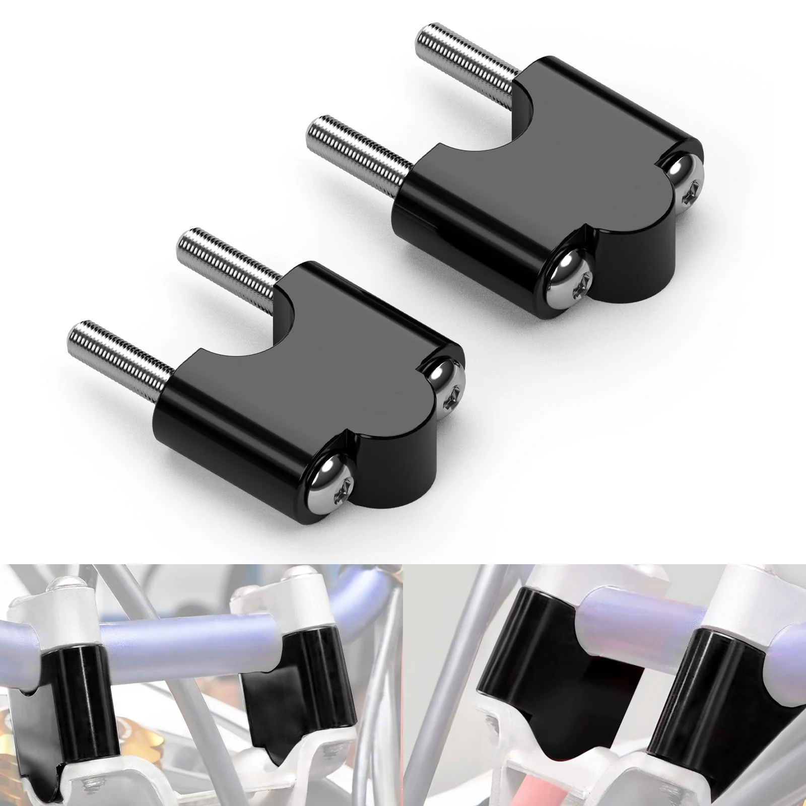 ATV Handle Bar Clamps Mount Risers 1.5" For Yamaha Raptor 700 R 2013-2026 - Image 6