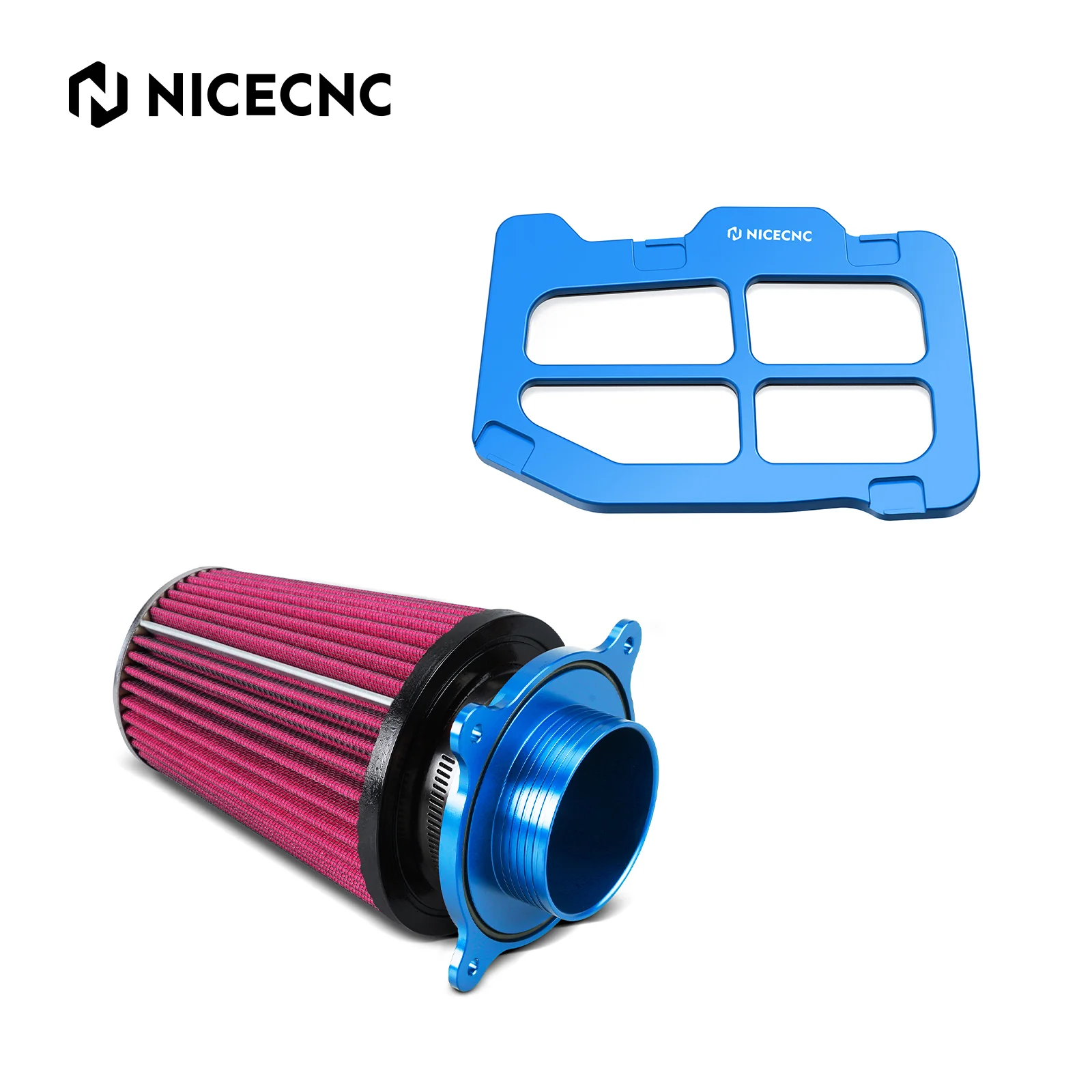 ATV High-Flow Air Filter Intake Cleaner w/Adaptor Kit For Yamaha Raptor 700 700R - Image 22