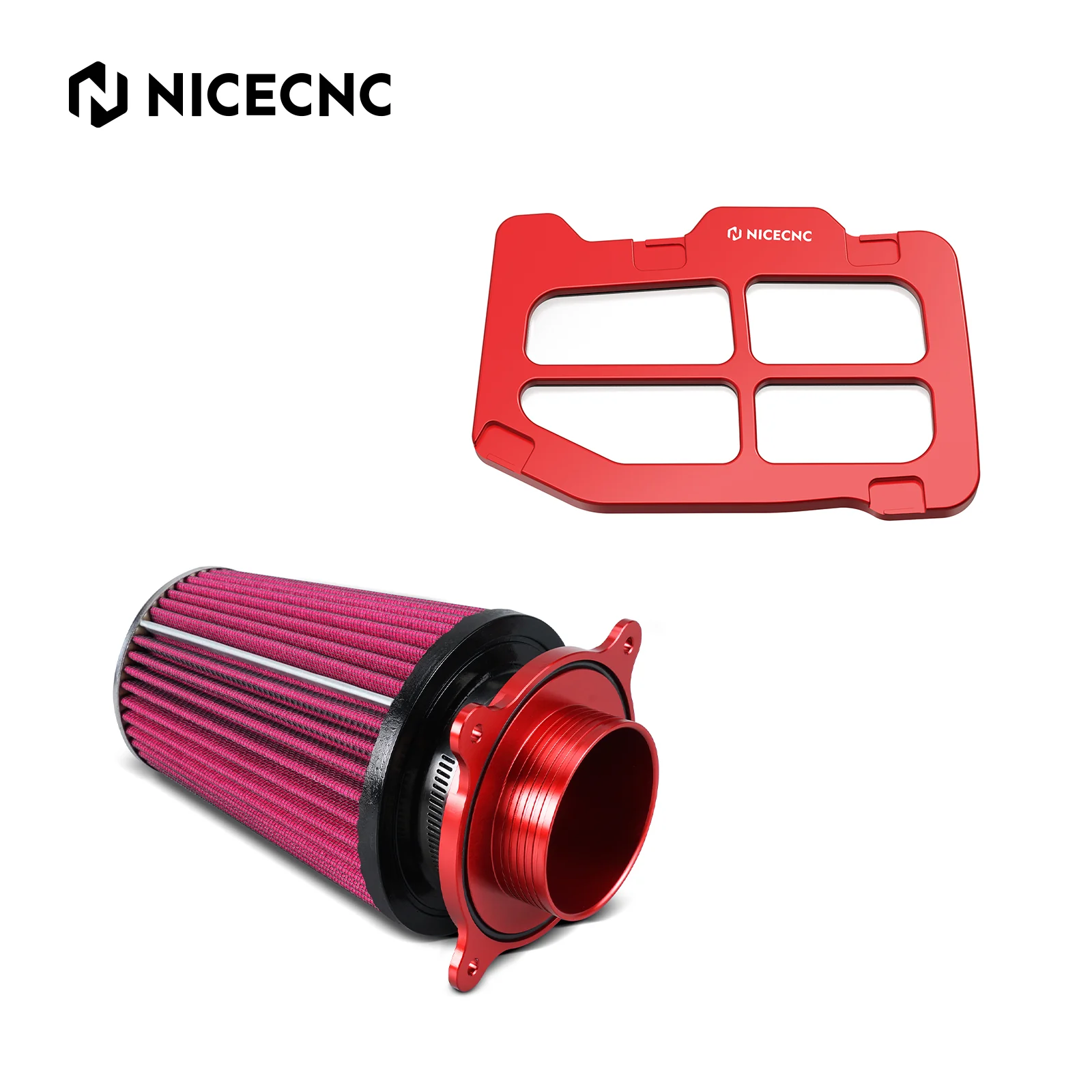 ATV High-Flow Air Filter Intake Cleaner w/Adaptor Kit For Yamaha Raptor 700 700R - Image 24