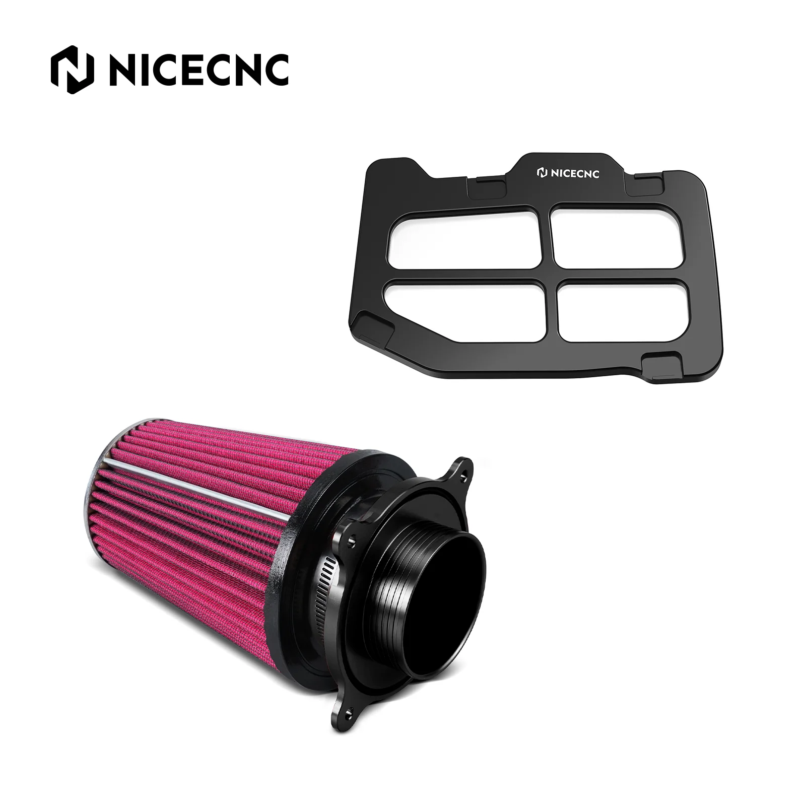 ATV High-Flow Air Filter Intake Cleaner w/Adaptor Kit For Yamaha Raptor 700 700R - Image 26