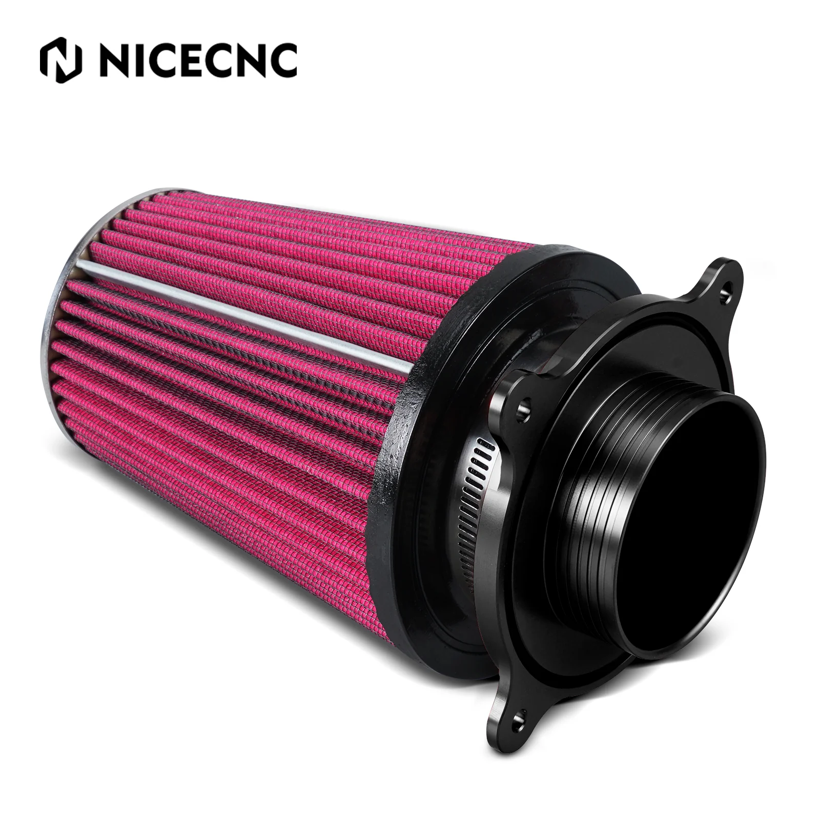 ATV High-Flow Air Filter Intake Cleaner w/Adaptor Kit For Yamaha Raptor 700 700R - Image 10
