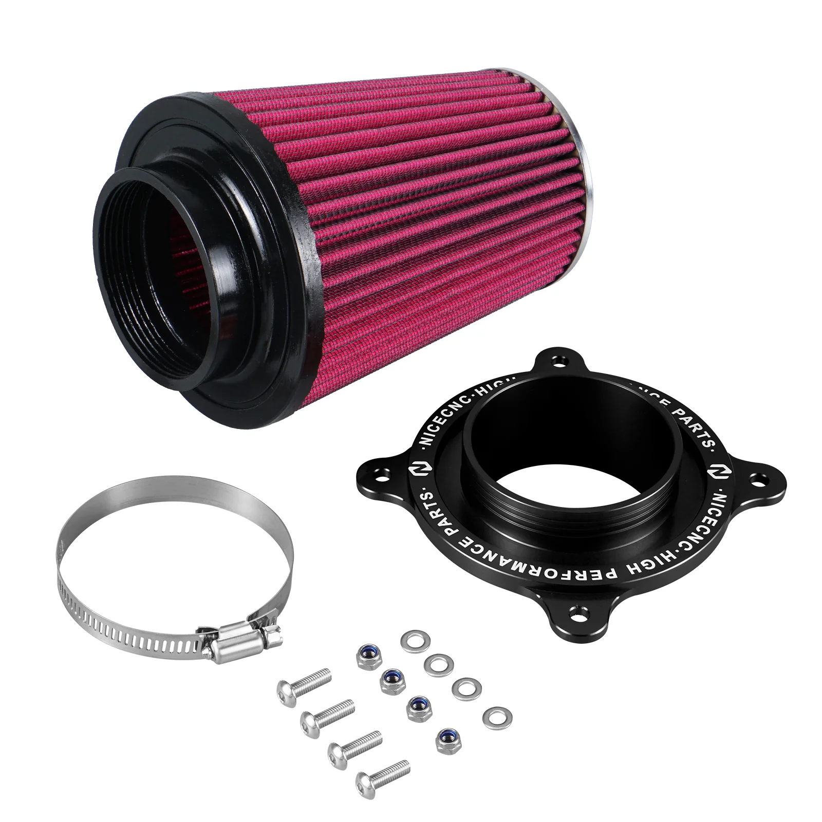 ATV High-Flow Air Filter Intake Cleaner w/Adaptor Kit For Yamaha Raptor 700 700R - Image 12