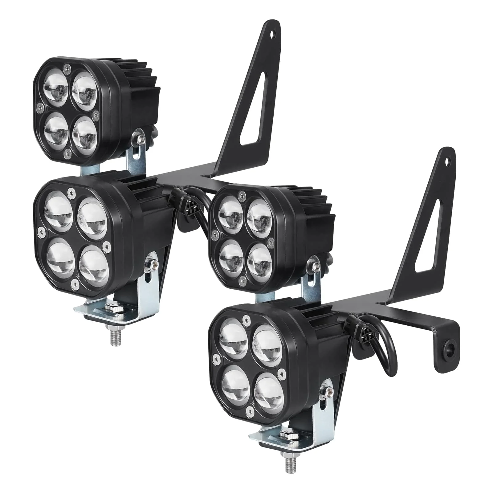 LED Front Work Lights Headlights w/Adjustable Bracket For Yamaha Raptor 700 / 700R - Image 5