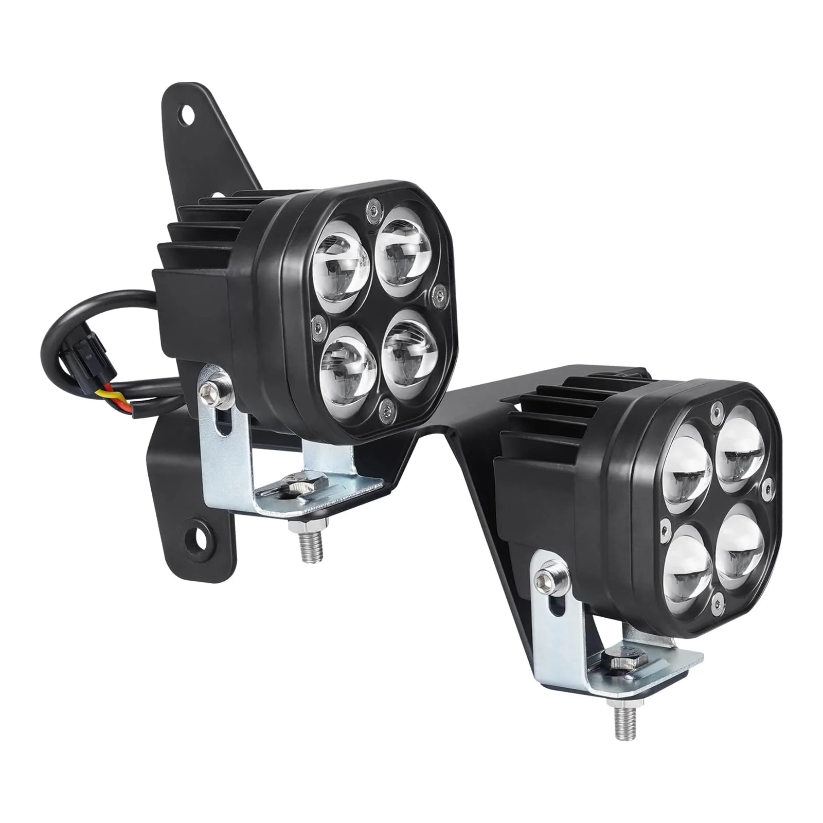 LED Front Work Lights Headlights w/Adjustable Bracket For Yamaha Raptor 700 / 700R - Image 7