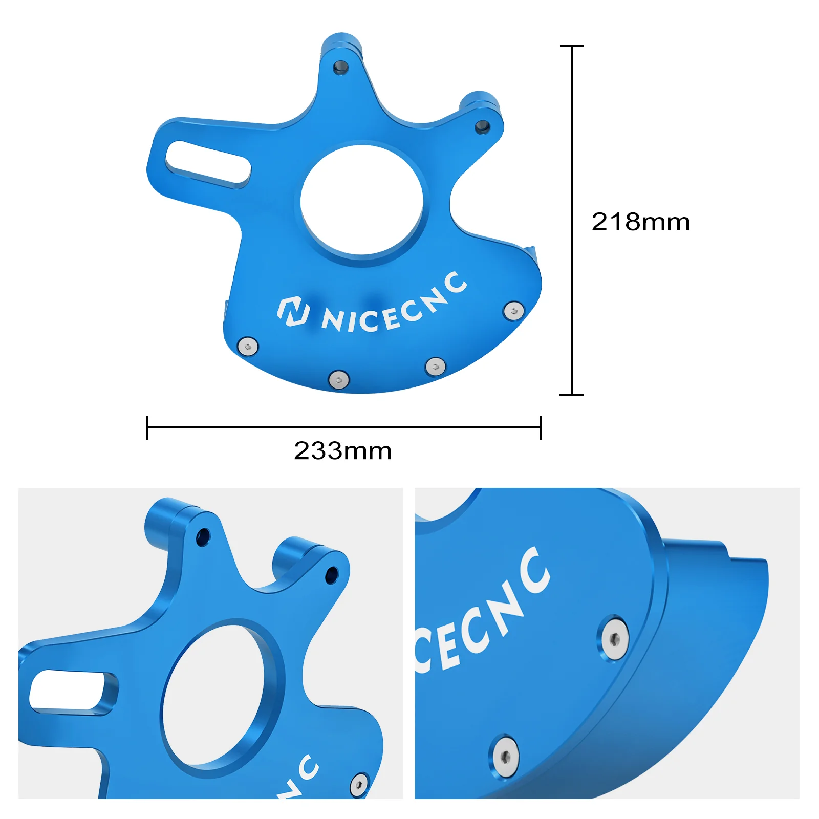 ATV Rear Brake Disc Rotor Guard Caliper Bracket For Yamaha Raptor 700 R 2006-2012 - Image 6