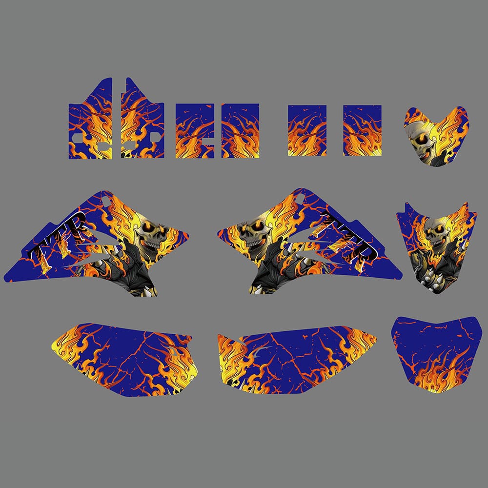 New Team Graphics Backgrounds Fairing Decals For Yamaha TTR50 2006-2015 - Image 2