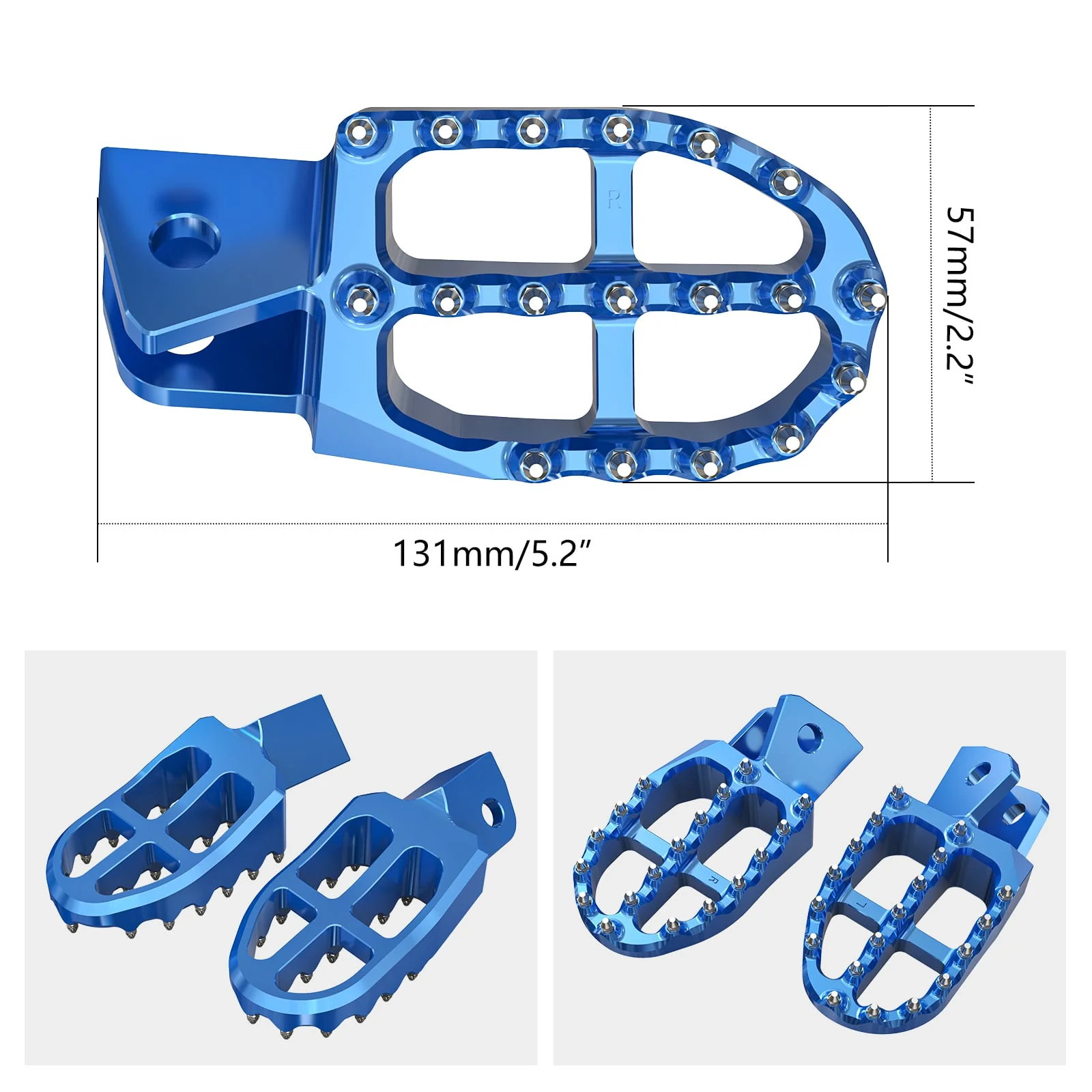 Billet 57mm Wide Foot Pegs For Yamaha WR250R/X 2007-2021 - Image 10