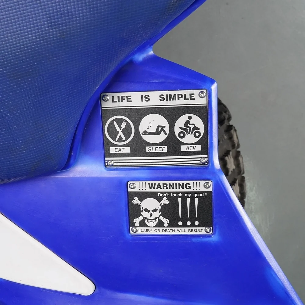ATV Fender Warning Tags Stickers Badges Plates For Yamaha YFZ450R 2009-2024 - Image 3
