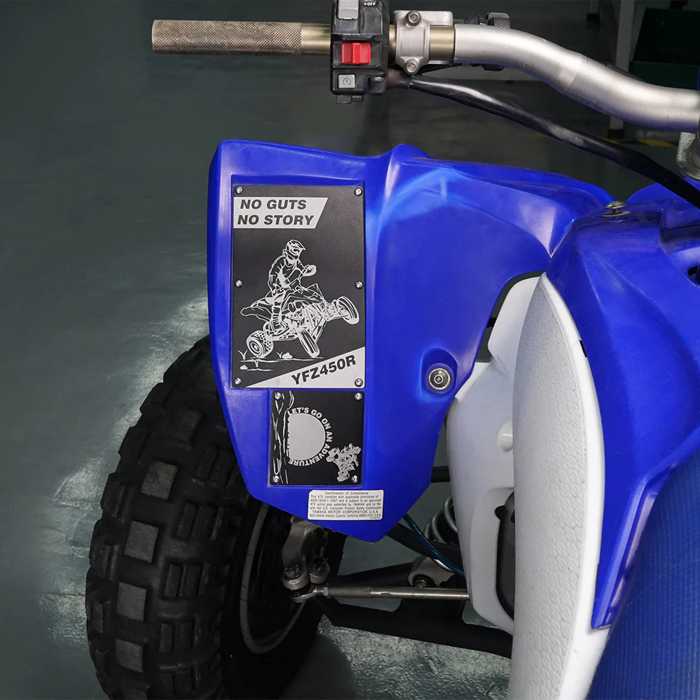 ATV Fender Warning Tags Stickers Badges Plates For Yamaha YFZ450R 2009-2024 - Image 5