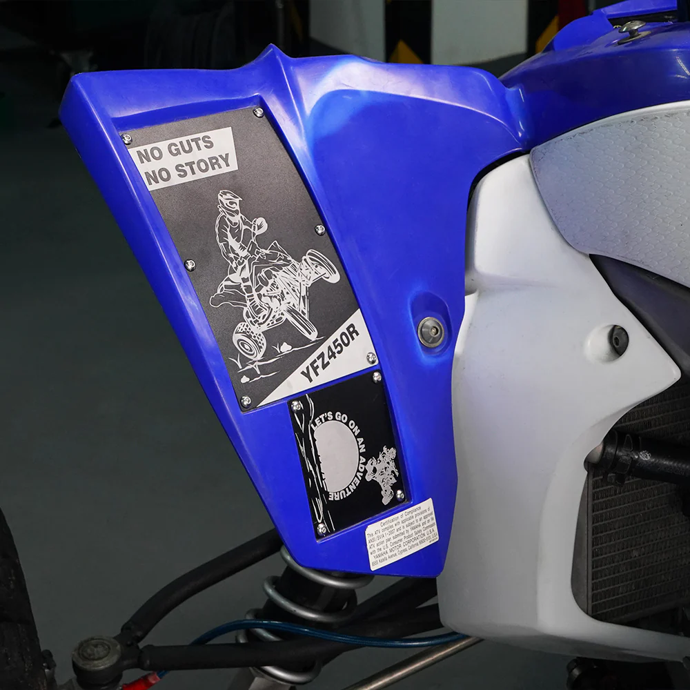 ATV Fender Warning Tags Stickers Badges Plates For Yamaha YFZ450R 2009-2024 - Image 6