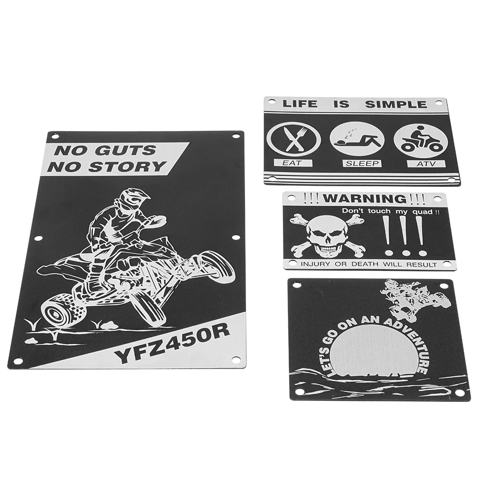 ATV Fender Warning Tags Stickers Badges Plates For Yamaha YFZ450R 2009-2024 - Image 8