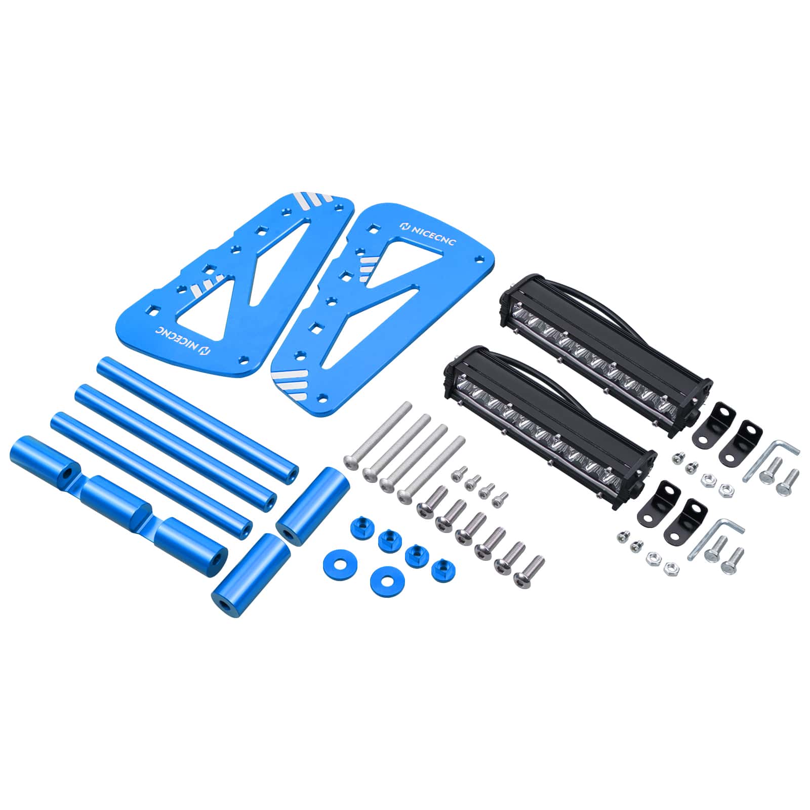 ATV Front Bumper with LED Dual Lights Bar Kit For Yamaha YFZ450R 2009-2024 - Image 10