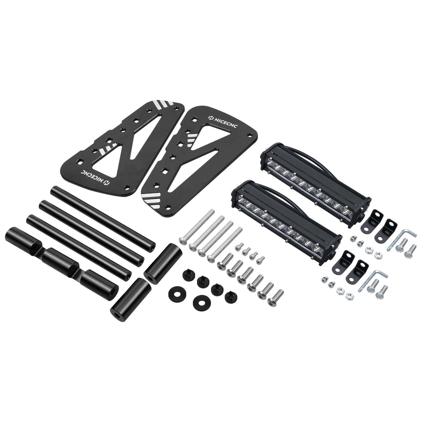 ATV Front Bumper with LED Dual Lights Bar Kit For Yamaha YFZ450R 2009-2024 - Image 16