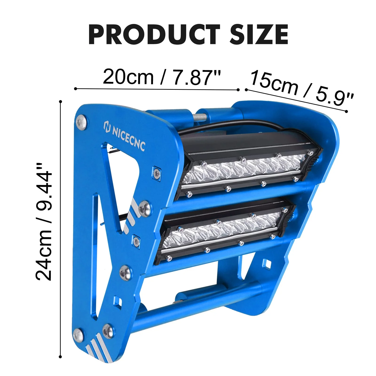 ATV Front Bumper with LED Dual Lights Bar Kit For Yamaha YFZ450R 2009-2024 - Image 8