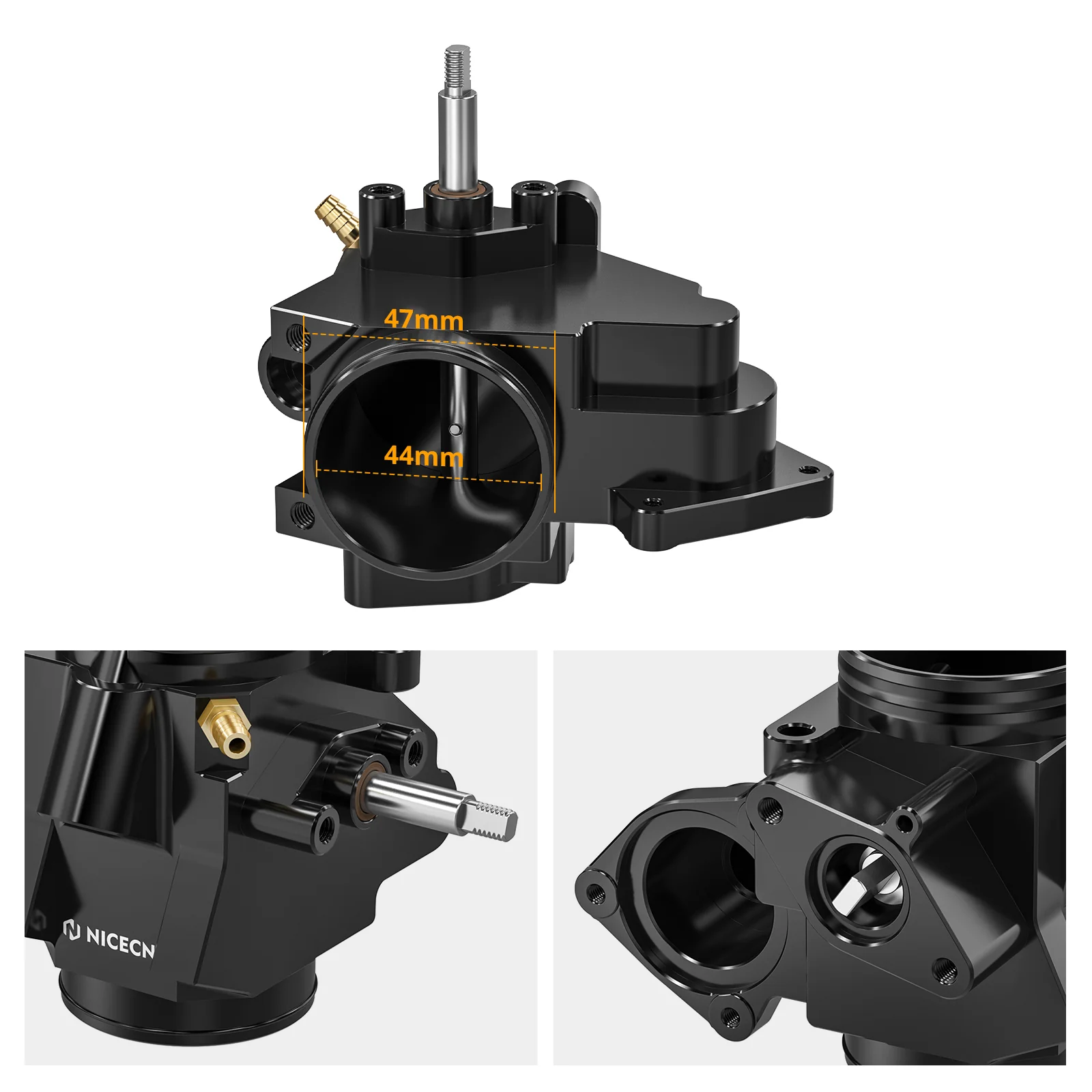 ATV Upgraded 47MM Diameter Throttle Body Assy Kit For Yamaha YFZ450R 2011-2025 - Image 7