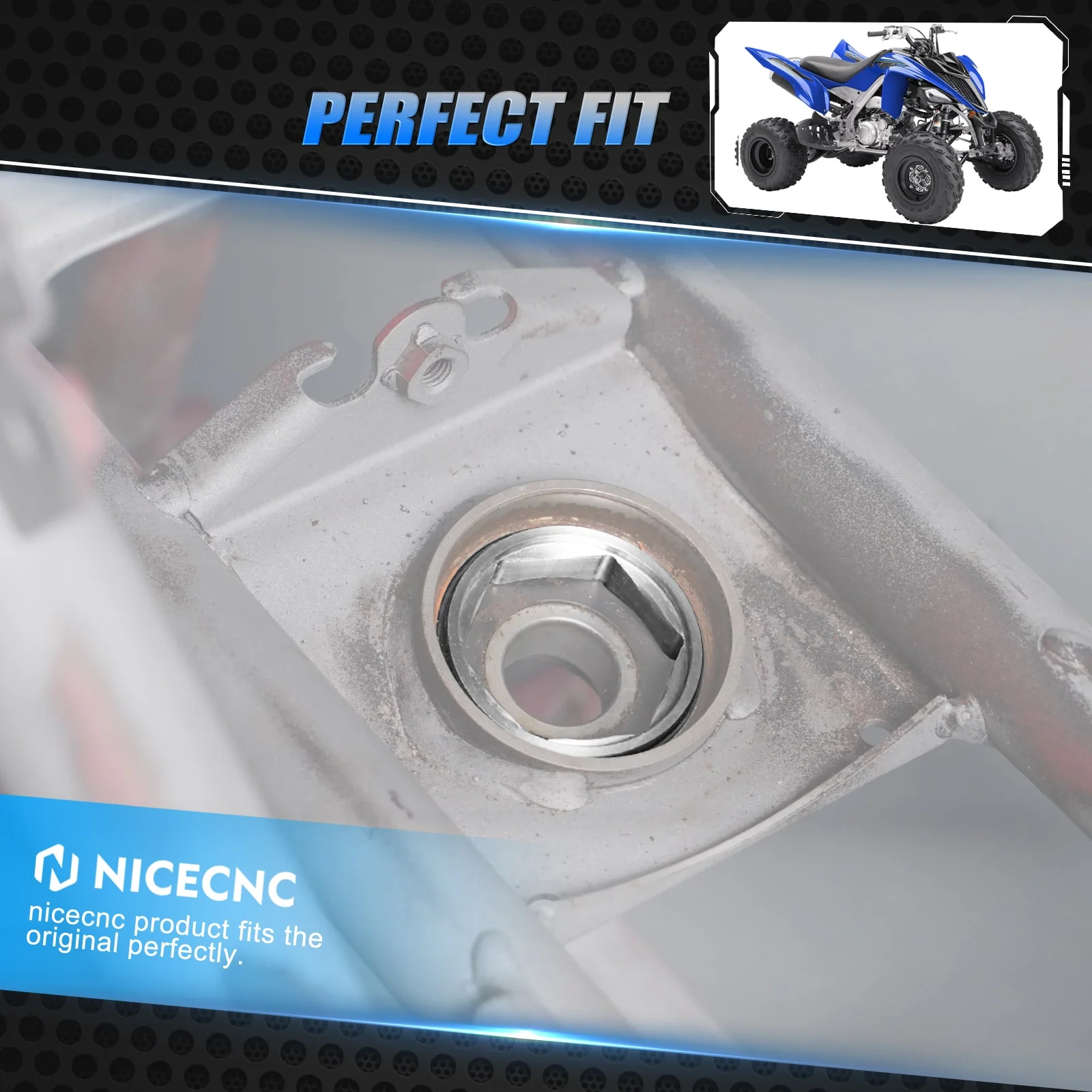 ATV Steering Stem Bearing Holder Nut For Yamaha Raptor 660R 700R Grizzly Kodiak 700 - Image 2