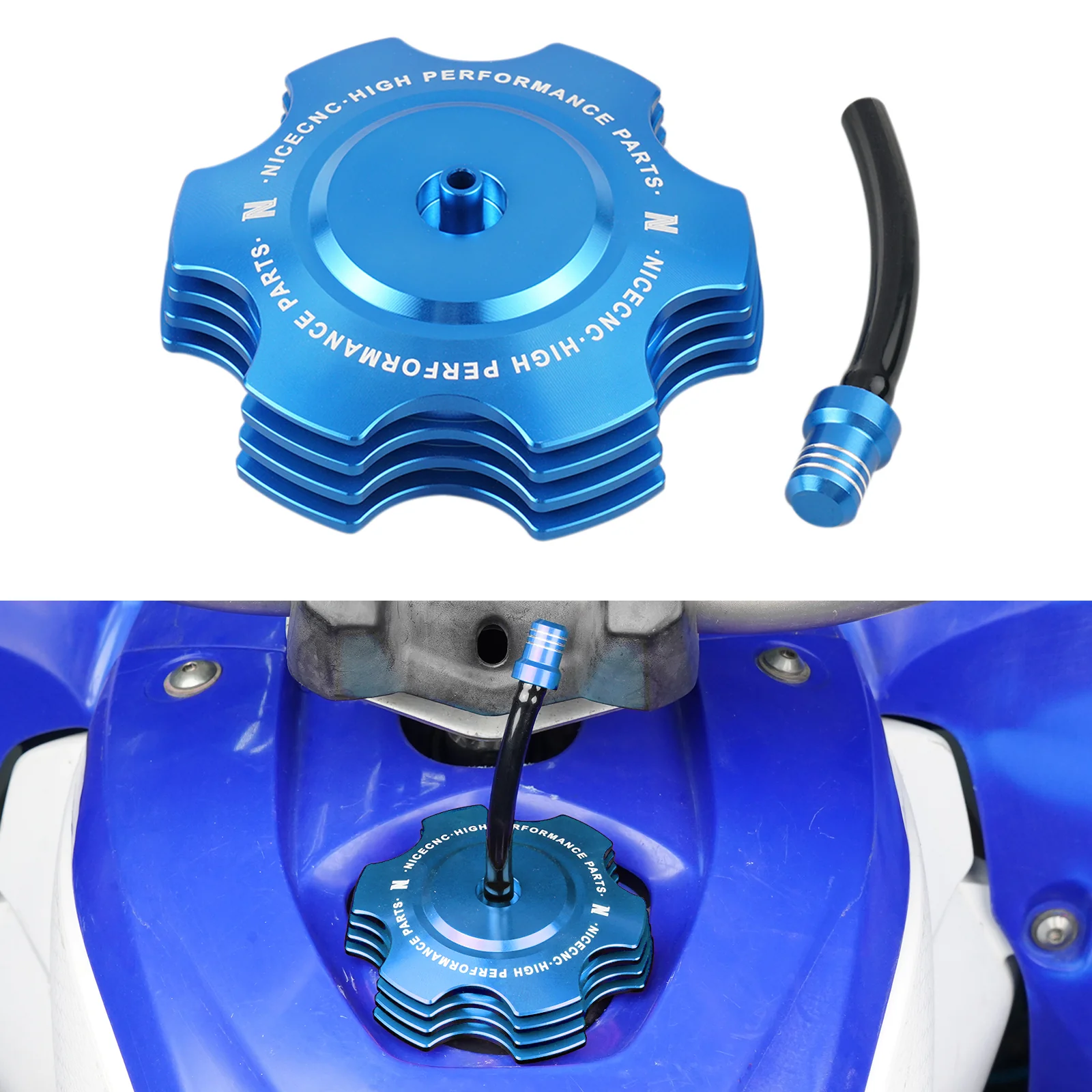 ATV Fuel Tank Gas Cap w/Vent Hose For Yamaha YFZ450R Blaster 200 Banshee 350 - Image 3