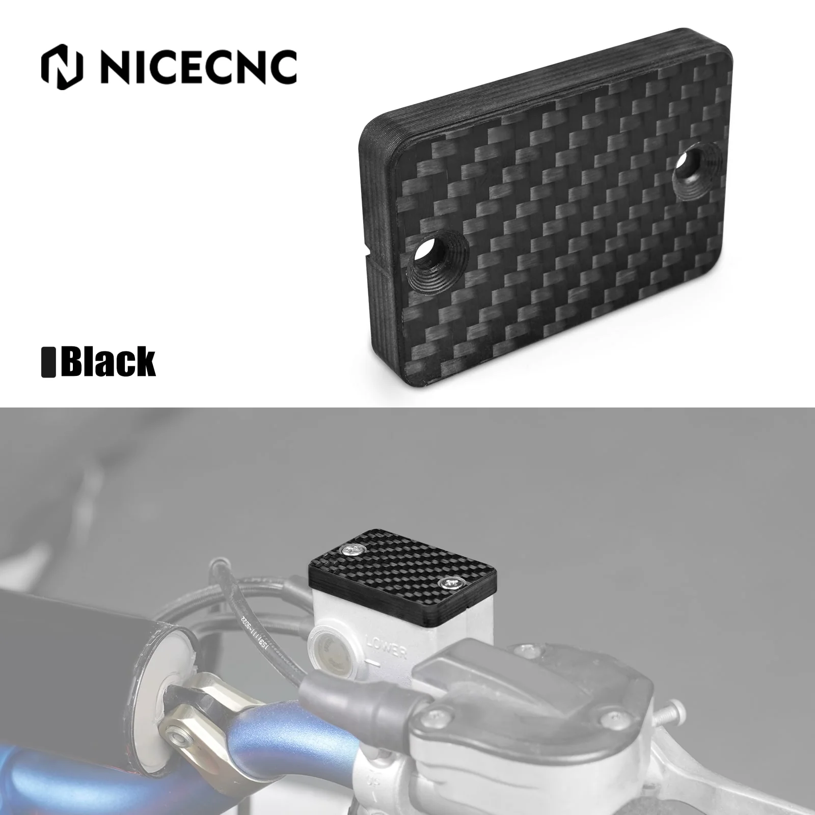ATV Carbon Fiber Front Brake Reservoir Cover For Honda TRX 450 R ER TRX250X 700XX - Image 2
