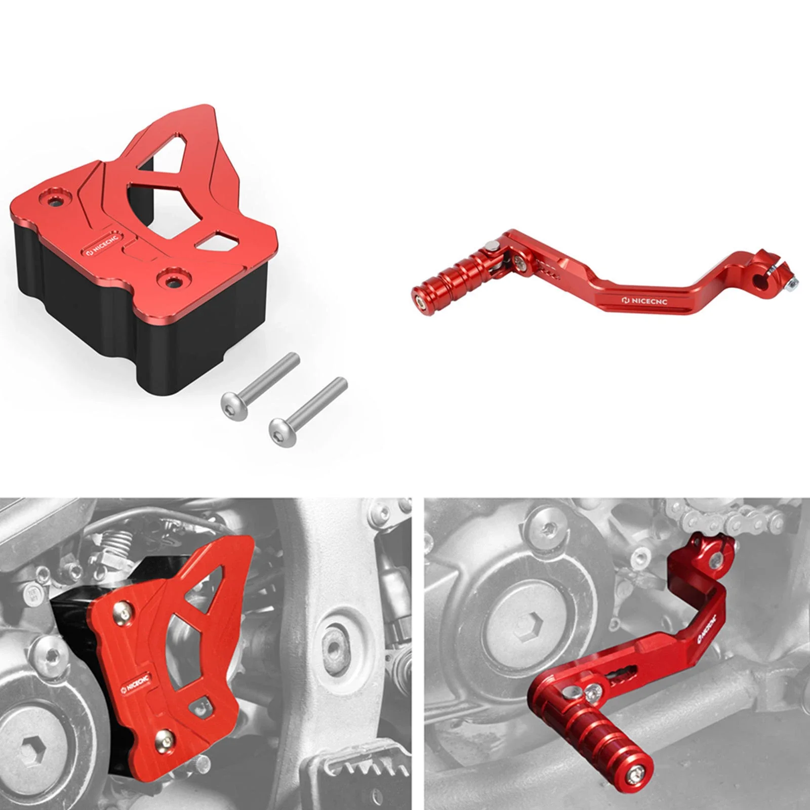 ATV Engine Case Saver Chain Guide Guard+ Folding Shift Lever For Yamaha YFZ450R - Image 16
