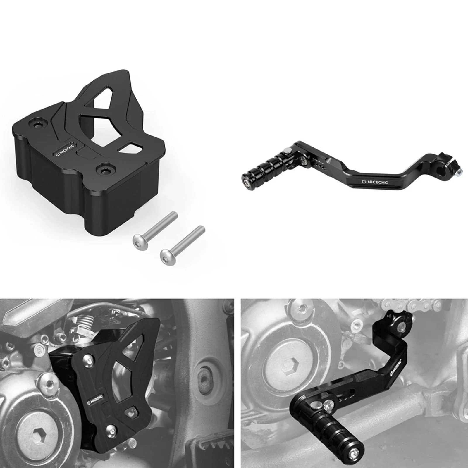 ATV Engine Case Saver Chain Guide Guard+ Folding Shift Lever For Yamaha YFZ450R - Image 25