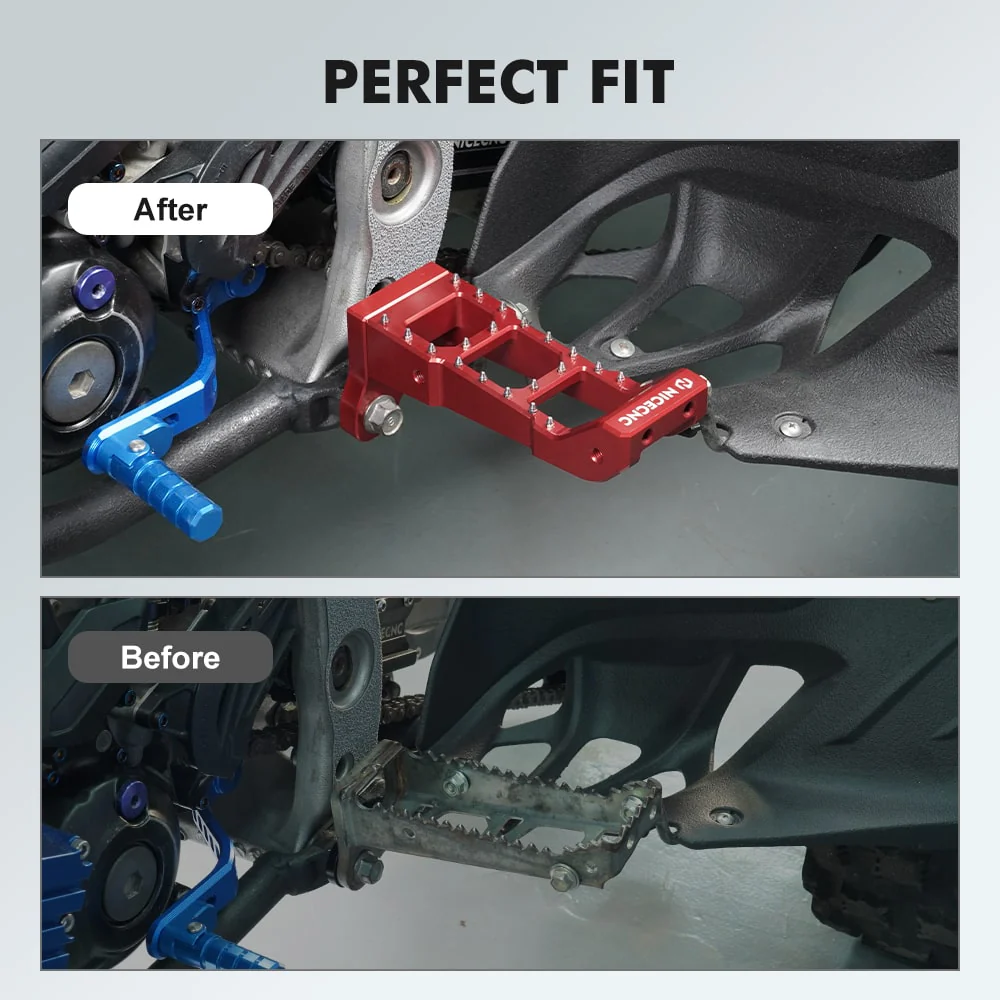 ATV Foot Pegs Footrest Pedals Assembly Kit For Yamaha YFZ450R YFZ450X - Image 2