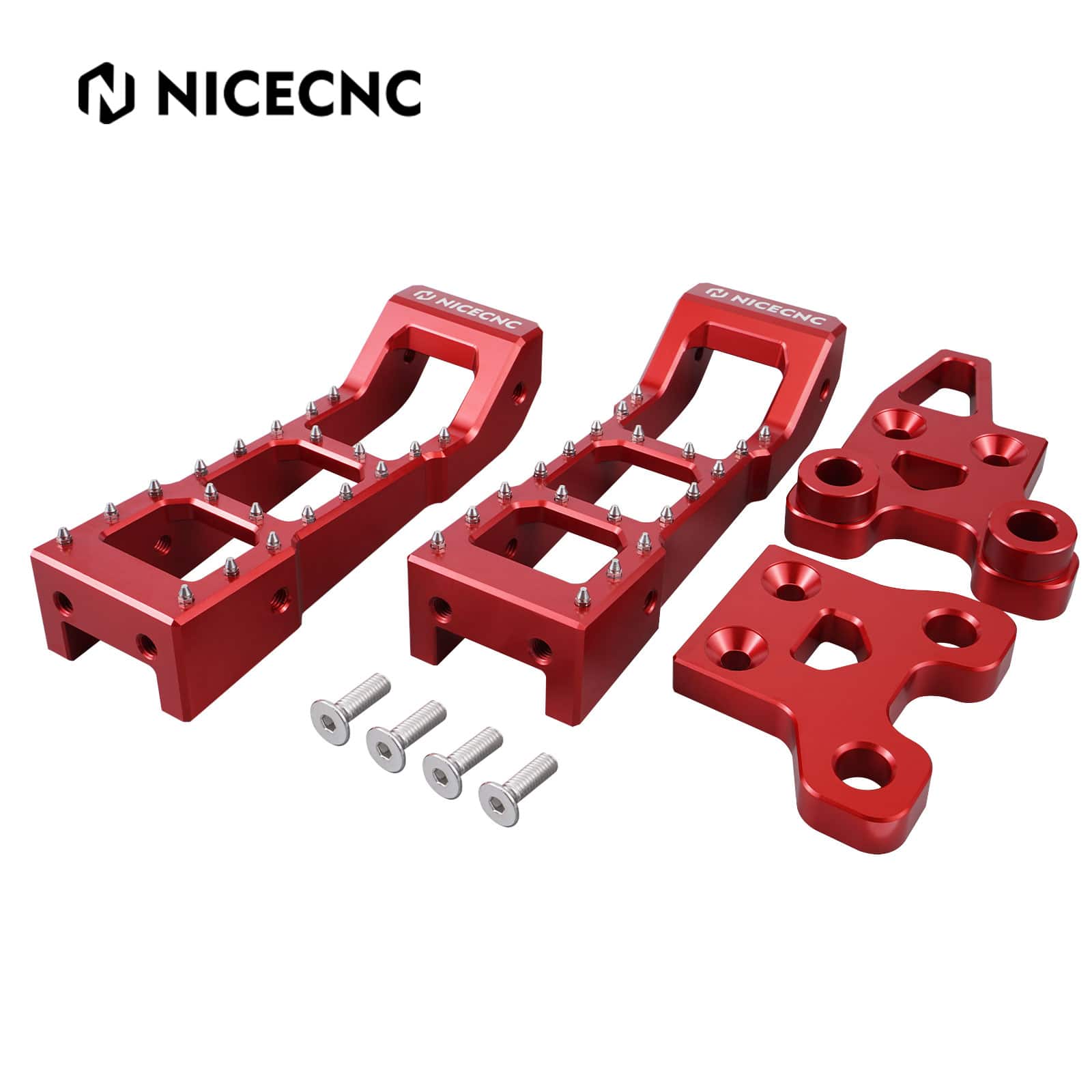 ATV Foot Pegs Footrest Pedals Assembly Kit For Yamaha YFZ450R YFZ450X - Image 4